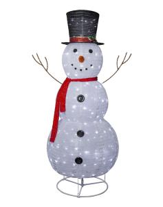 TECIDY Utomhusdekoration Snögubbe 180cm Vit