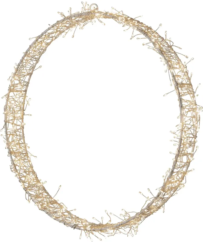 BONFIRE Krans 37cm 640LED Vit