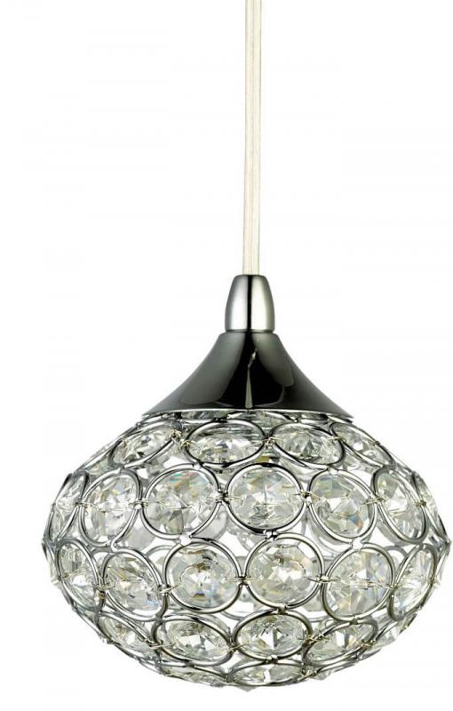 KOMET Fönsterlampa Kristall K9 12cm Krom