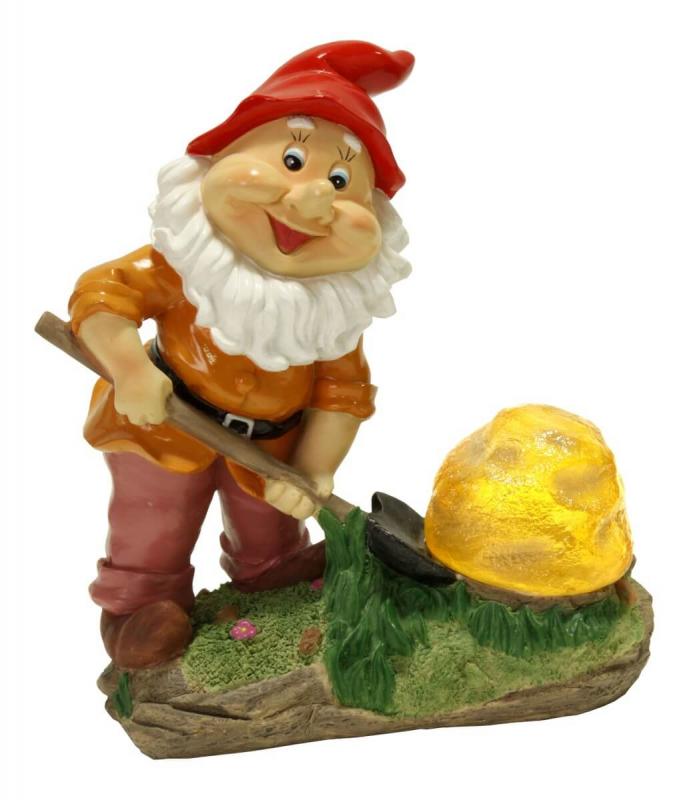 GNOMY Solcells-Dekoration 18cm Flerfärgad