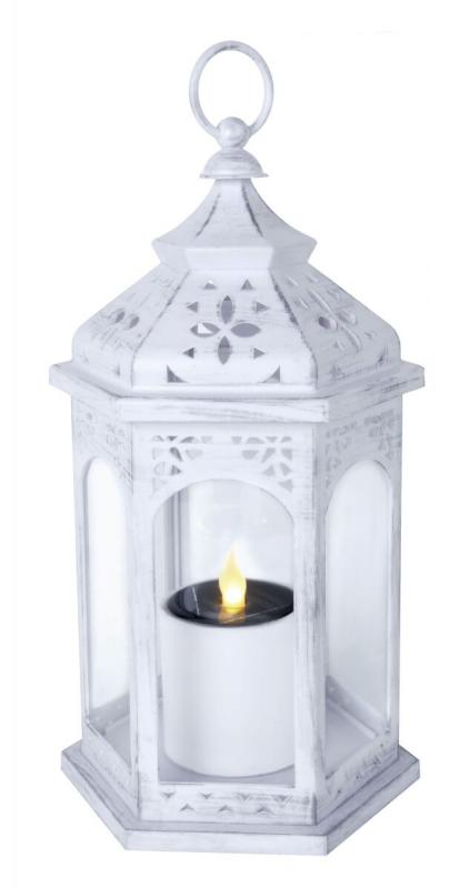 AMBRA Solcells-Lykta 36cm Vit