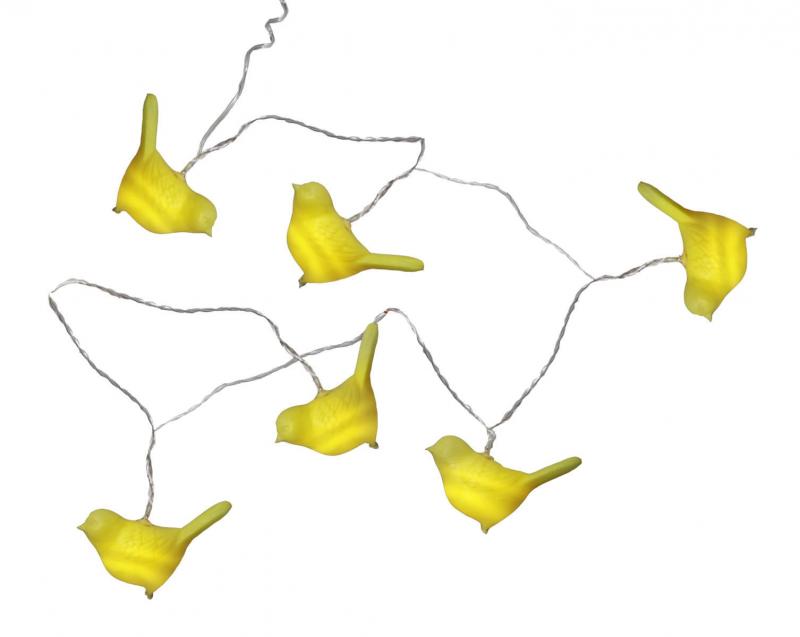 BIRDIE Solcells-Ljusslinga 8cm Gul