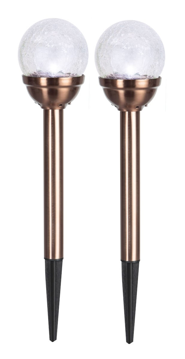 ROMA 2 PACK Solcells Pollare 28 5cm Koppar roma-2-pack-solcells-pollare-28-5cm-koppar