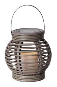 ROTANG Solcells-Lykta 16cm Grå