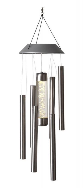 BUBBLY Solcells-Vindspel 35cm Rostfritt Stål