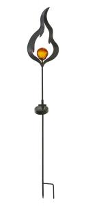 MELILLA FLAMMA Solcells-Dekoration 85cm Amber/Svart