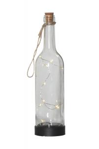 BOTTLE Solcellsdekoration 31cm Transparent IP44