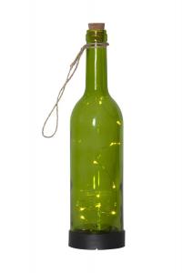 BOTTLE Solcellsdekoration 31cm Grön IP44