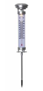 CELSIUS Solcells-Termometer 57,5cm Silver IP44