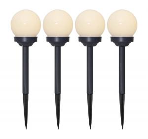 GLOBUS 4-PACK Solcellsdekoration 27cm Vit IP44