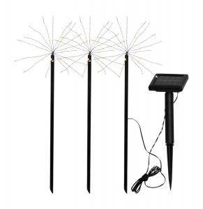 FIREWORK SOLAR Solcellsdekoration 40cm 90LED Svart IP44