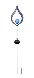 MELILLA FLAMMA Solcells-Dekoration 86cm Blå/Silver