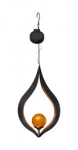 MELILLA HÄNGANDE Solcells-Dekoration 31cm Amber/Svart