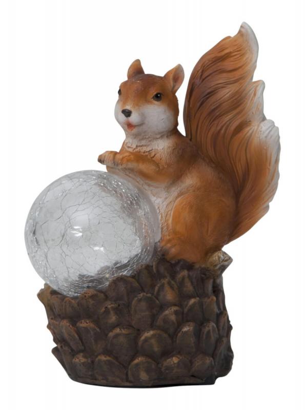 SQUIRREL Solcells-Dekoration 16,5cm Flerfärgad