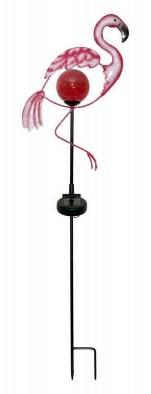 FLAMINGO Solcells-Dekoration 80cm Rosa