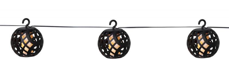 FLAME Solcells-ljusslinga 2,1m Svart