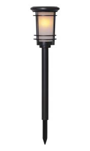 FLAME Solcells-pollare 53cm Svart