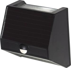 WALLY 50/5 LUMEN Solcells-vägglykta 11cm Svart