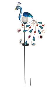 PEACOCK Solcellsdekoration 80cm Flerfärgad IP44