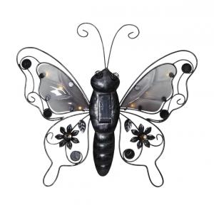 BUTTERFLY Solcellsdekoration 34cm Svart IP44