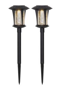 MONACO 2-Pack Solcells-pollare 32cm Svart IP44