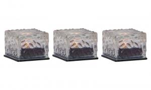 ICECUBE 3-Pack Solcellsljus 5,5cm Transparent IP44