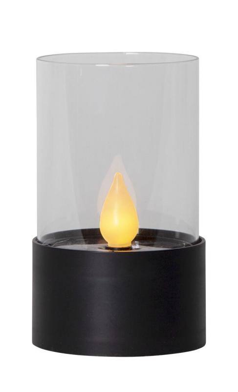 PULOUN Solcellslykta 14cm Svart