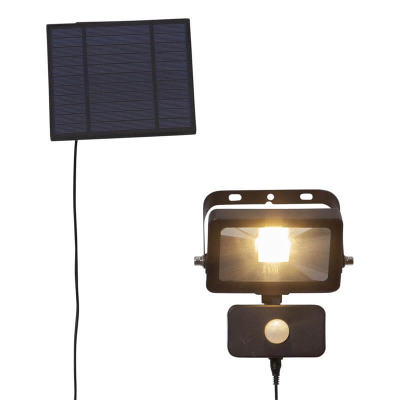 POWERSPOT Solcells-spotlight 15cm Svart Varmvit IP44
