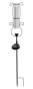 PLUVIO Regnmätare Solcell 65cm Svart