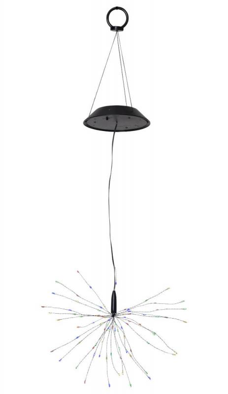 FIREWORK SOLAR Solcellsdekoration 50cm Svart/Flerfärgad