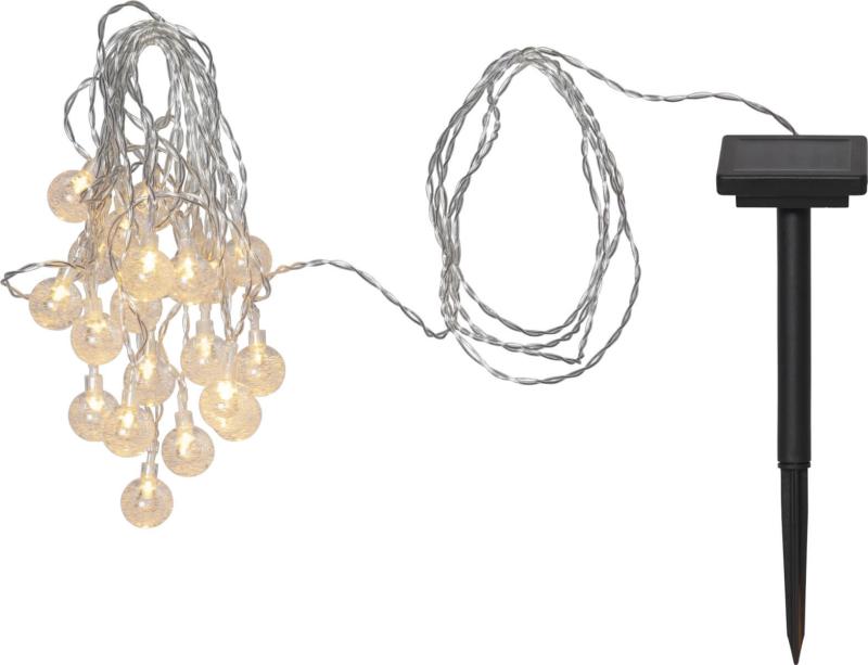 GLOBINI Solcells-ljusslinga 475cm Klar