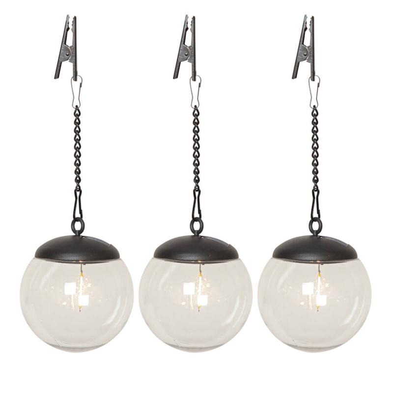 GLOBE Solcellsdekoration 29cm Transparent