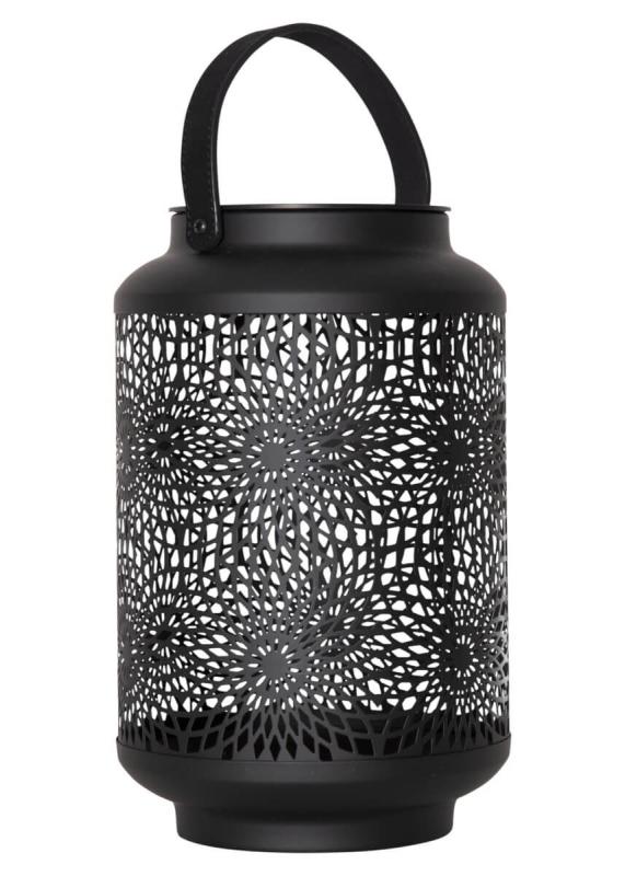 MANDALA Solcellslykta 30cm Svart