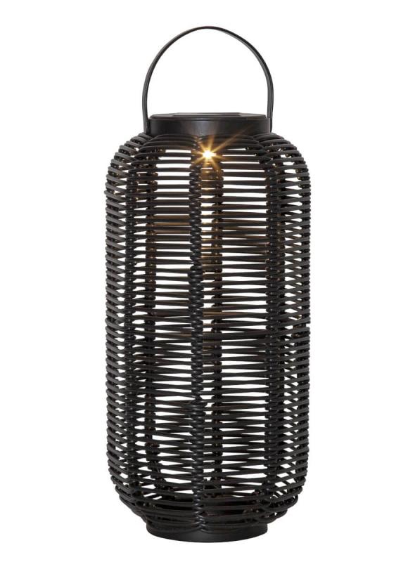 RUNDA Solcellslykta 30cm Svart