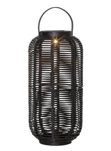 RUNDA Solcellslykta 30cm Svart