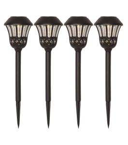 LACE Solcells-pollare 4-pack 31cm Svart