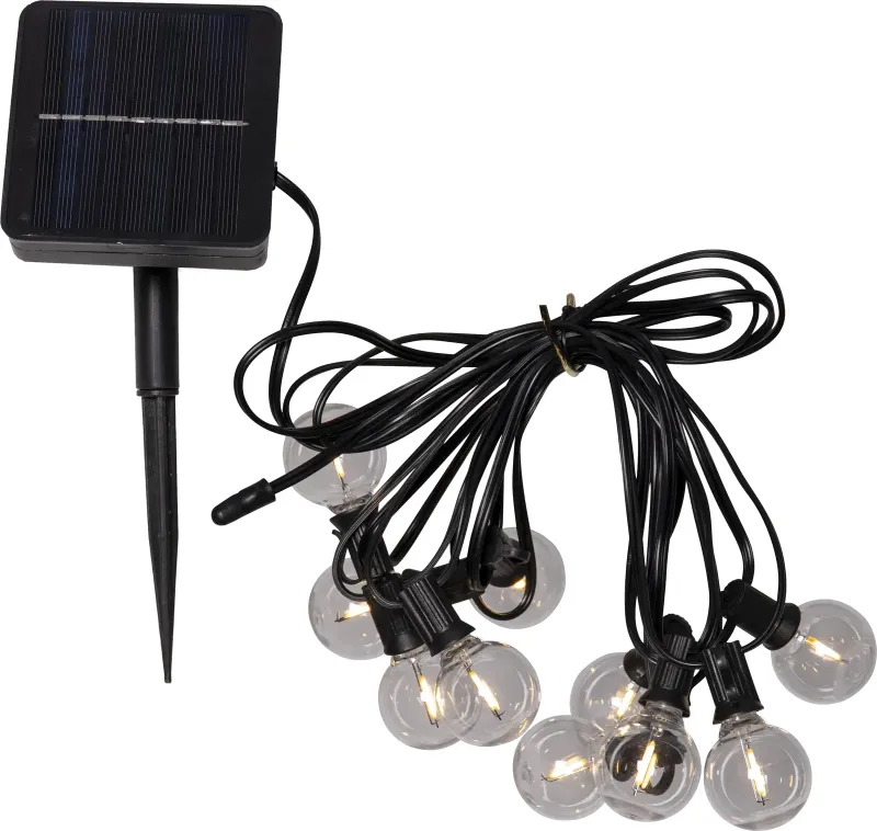 GLOBE MINI Solcells-ljusslinga 270cm Svart