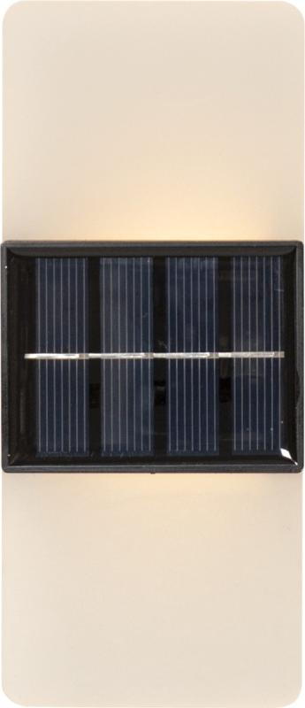 WALLY FROST Solcells-vägglykta 14cm Svart/Vit IP44