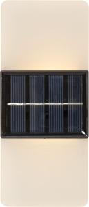 WALLY FROST Solcells-vägglykta 14cm Svart/Vit IP44