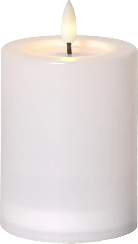 FLAMME SAUL Solcells-Ljus 12,5cm Vit