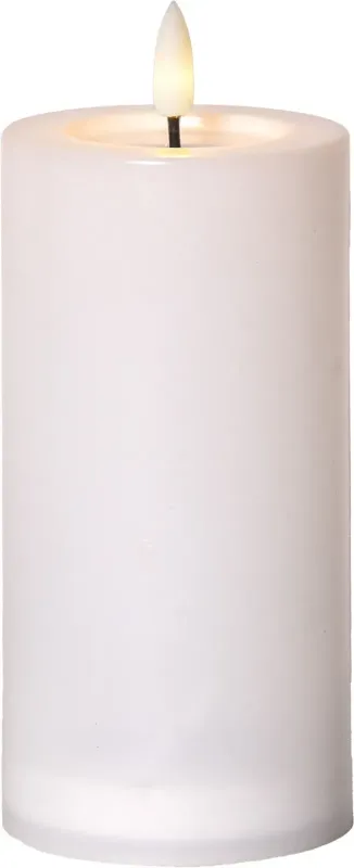 FLAMME SAUL Solcells-Ljus 17,5cm Vit