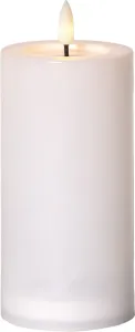 FLAMME SAUL Solcells-Ljus 17,5cm Vit