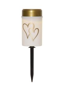 HEARTY Solcellsljus 12cm Vit