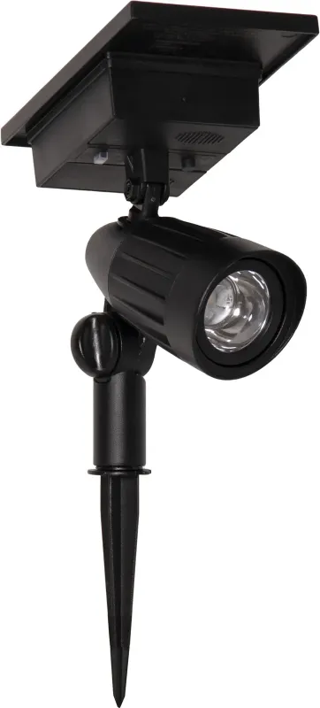 POWERSPOT Solcells-spotlight 18cm Svart IP44