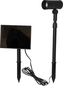 POWERSPOT Solcells-spotlight 53cm Svart IP44