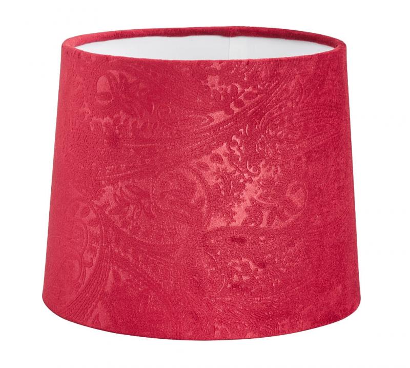 LAMPSKÄRM Sammet 20/17cm Vinröd