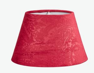 LAMPSKÄRM Sammet 22/14cm Vinröd