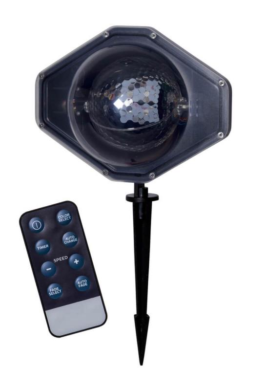 LED LIGHT RGB Snöflingor Projektor Fjärrkontroll IP44 Svart
