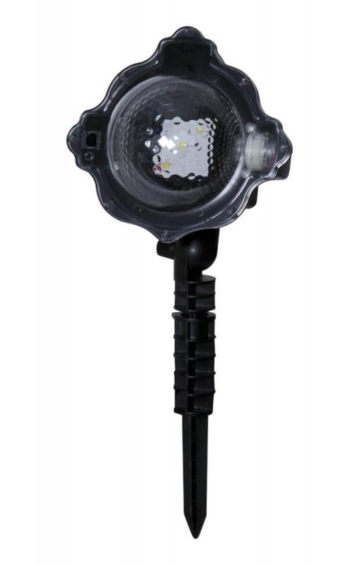 LED LIGHT Vita Snöflingor Projektorlampa IP44 Svart