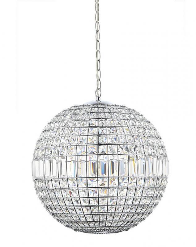 ORIVA Takpendel Kristall K9 43cm Krom